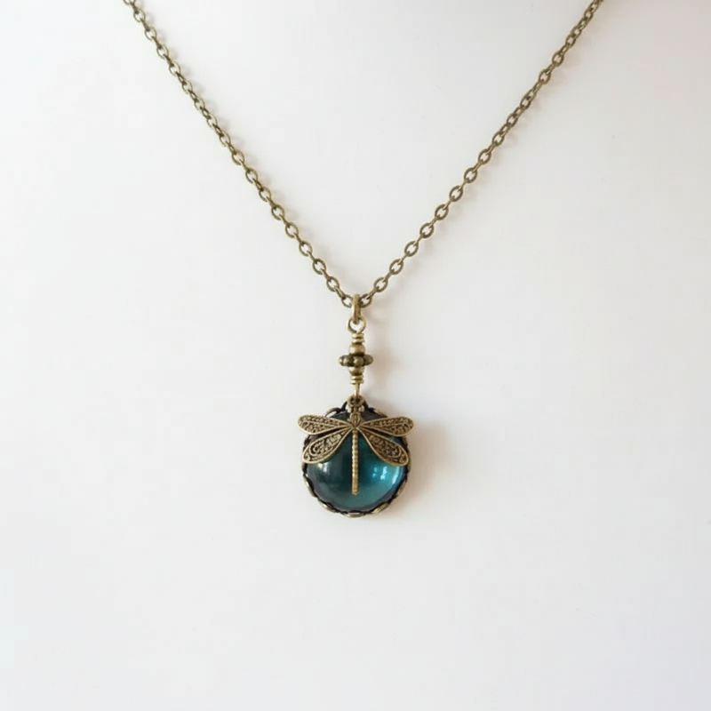 Halskette Mit Anhänger - DragonflyCharm 