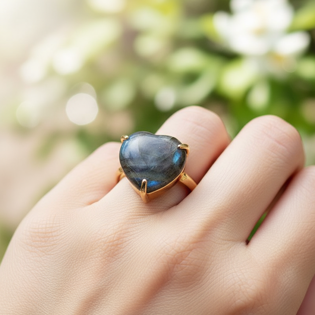 Handgefertigter Ring - HeartGemRing 