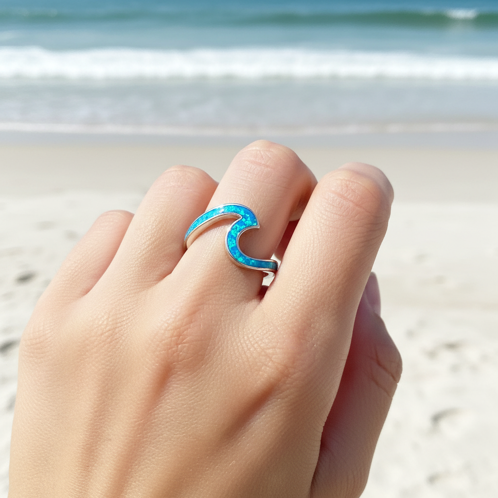 Handgefertigter Silberring - OceanRing 