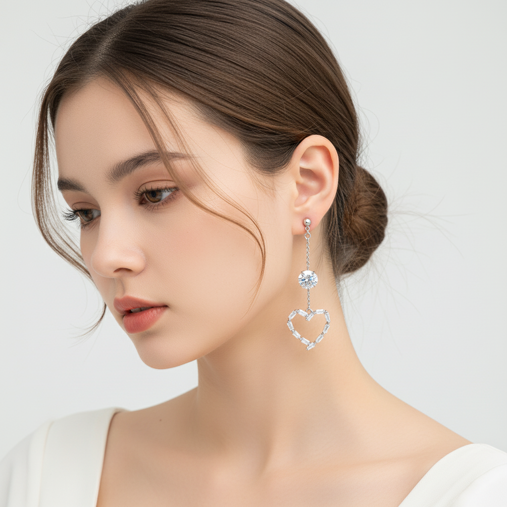 Herzförmige Tropfenohrringe - HeartSpark 