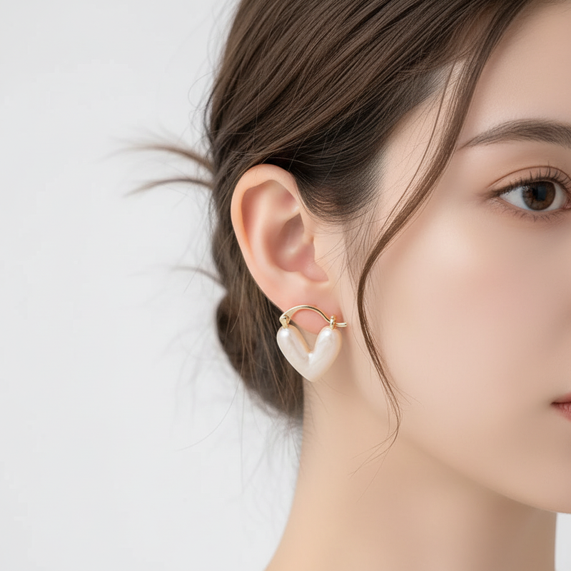 Herzförmiger Ohrstecker - NobleHeart 