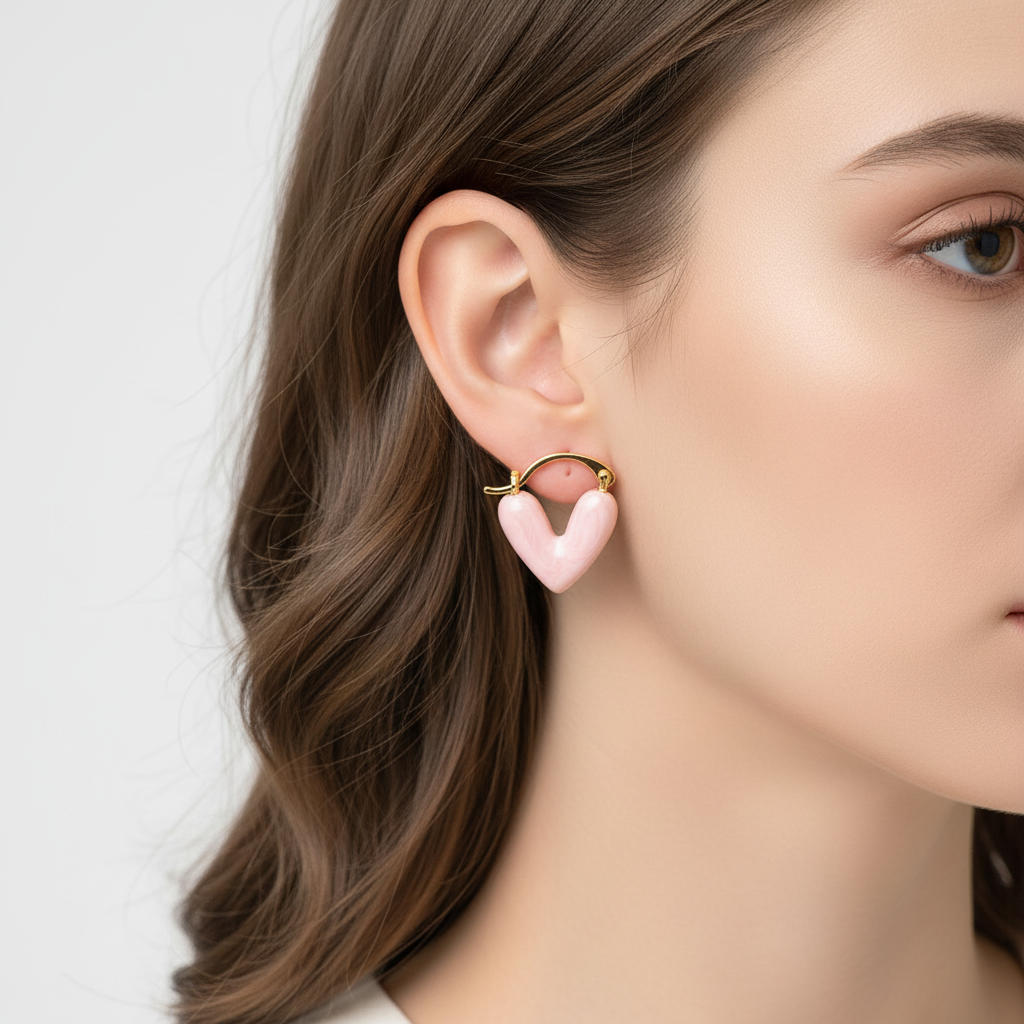 Herzförmiger Ohrstecker - NobleHeart 