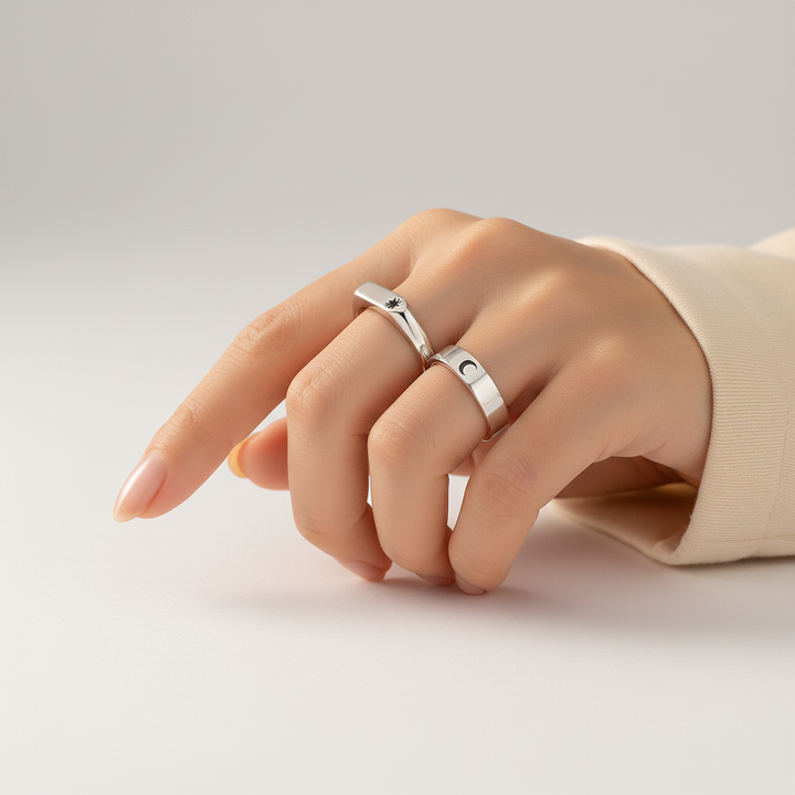 Herzförmiges Ring-Set - HeartBond 