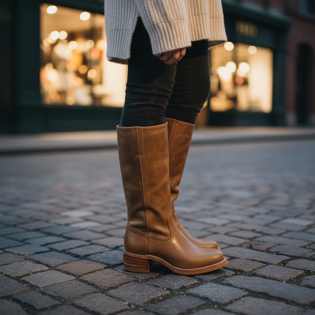 Hochschaft Lederstiefel - Serena