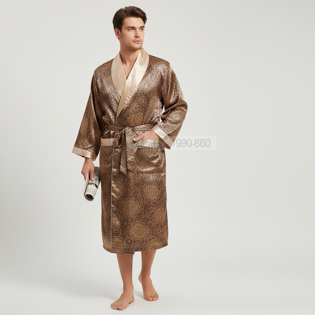 Hochwertiger Satinbademantel - SatinElegance