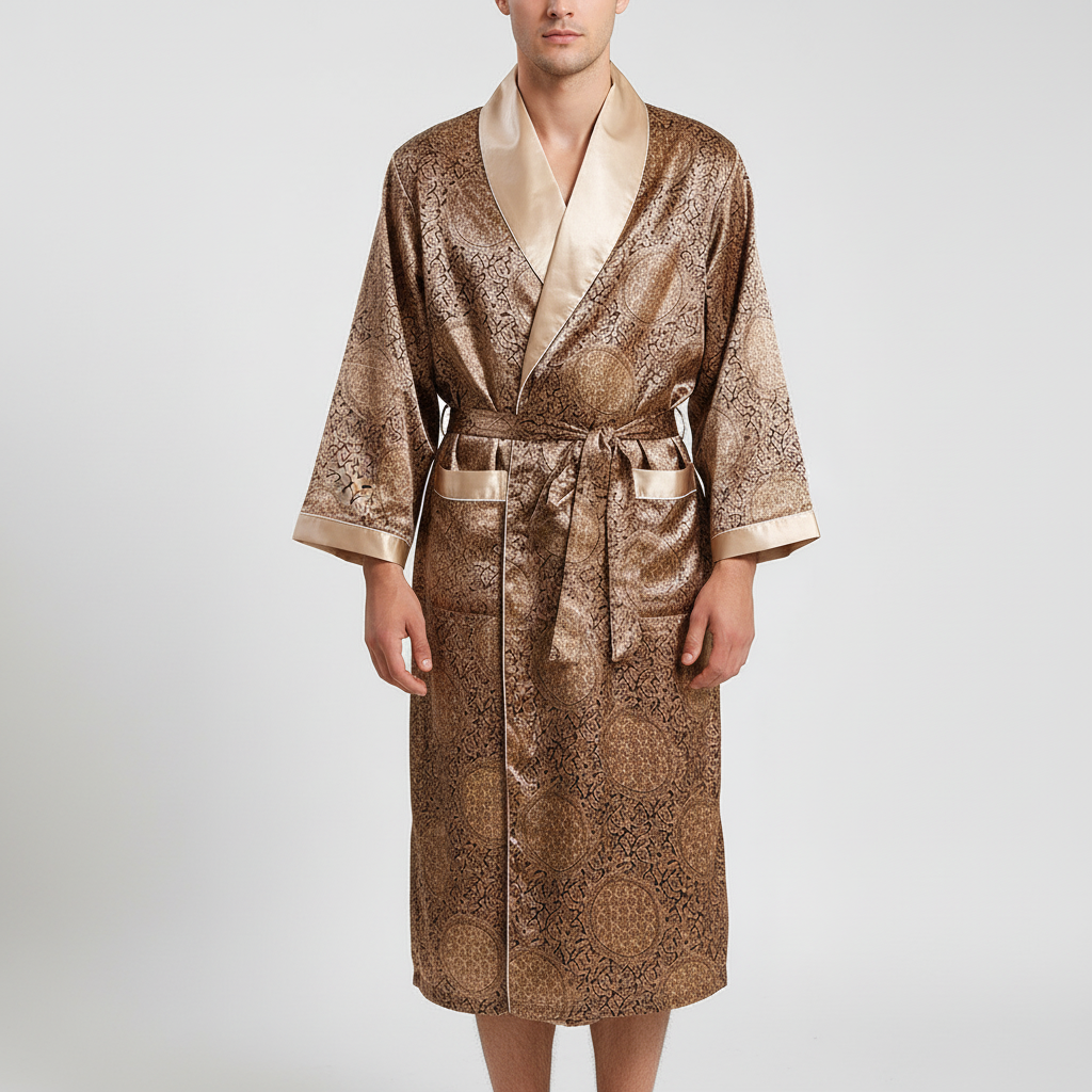 Hochwertiger Satinbademantel - SatinElegance