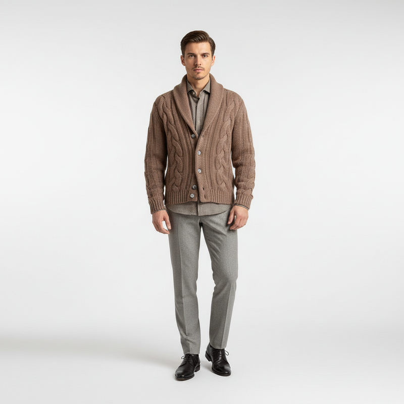 Kabelstrick-Weste - Ethan