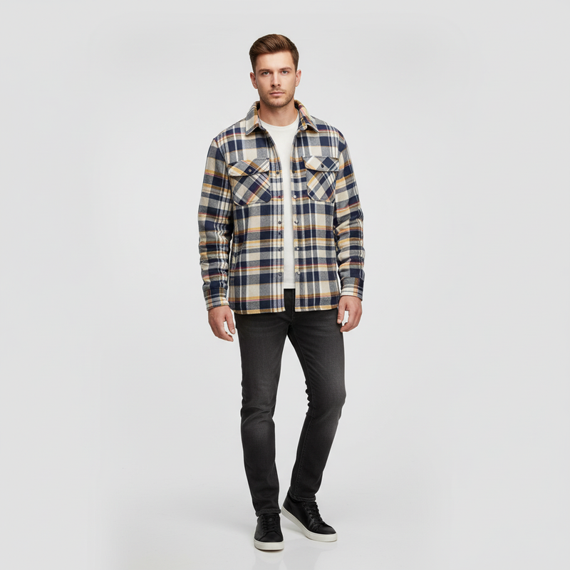 Kariertes Flanell Jacke Für Herren - Karl