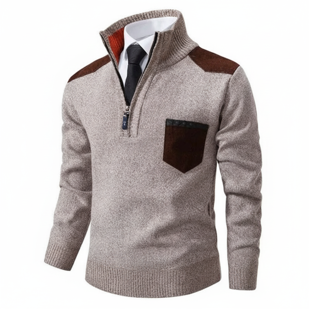 Kaschmirpullover Mit Reißverschluss -  Emil