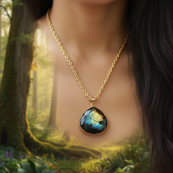 Labradorit Anhänger - AuraPower 