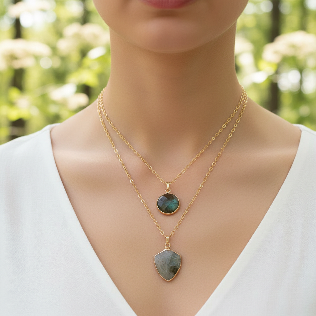 Labradorit Anhänger Kette - Labradoris 