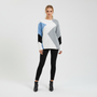 Patchwork Design Damen Pullover - Miriam