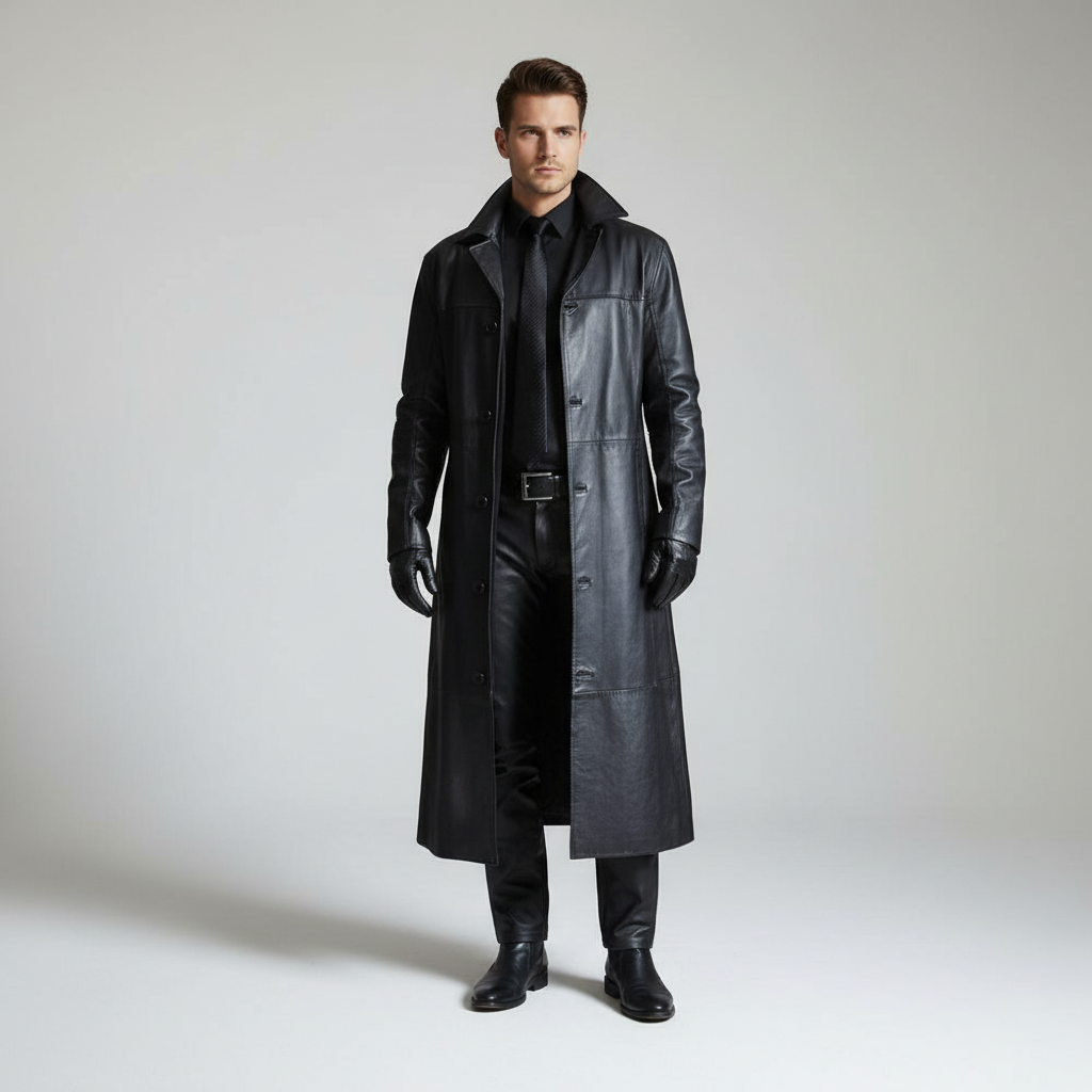 Lange Lederjacke - Anton