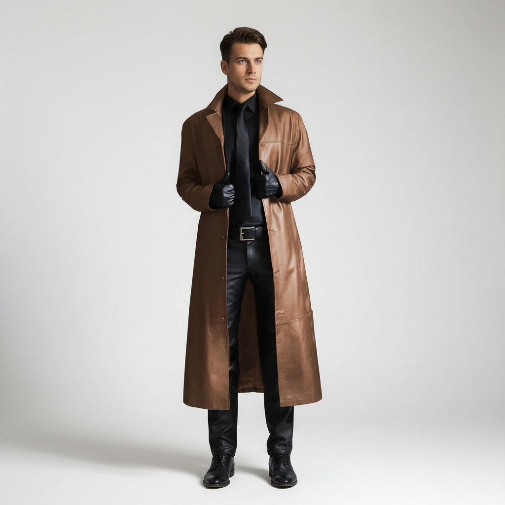 Lange Lederjacke - Anton