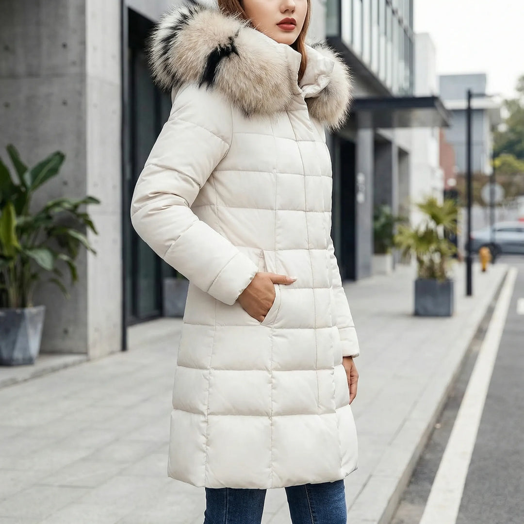 Langer Steppmantel Mit Kapuze - Tanja