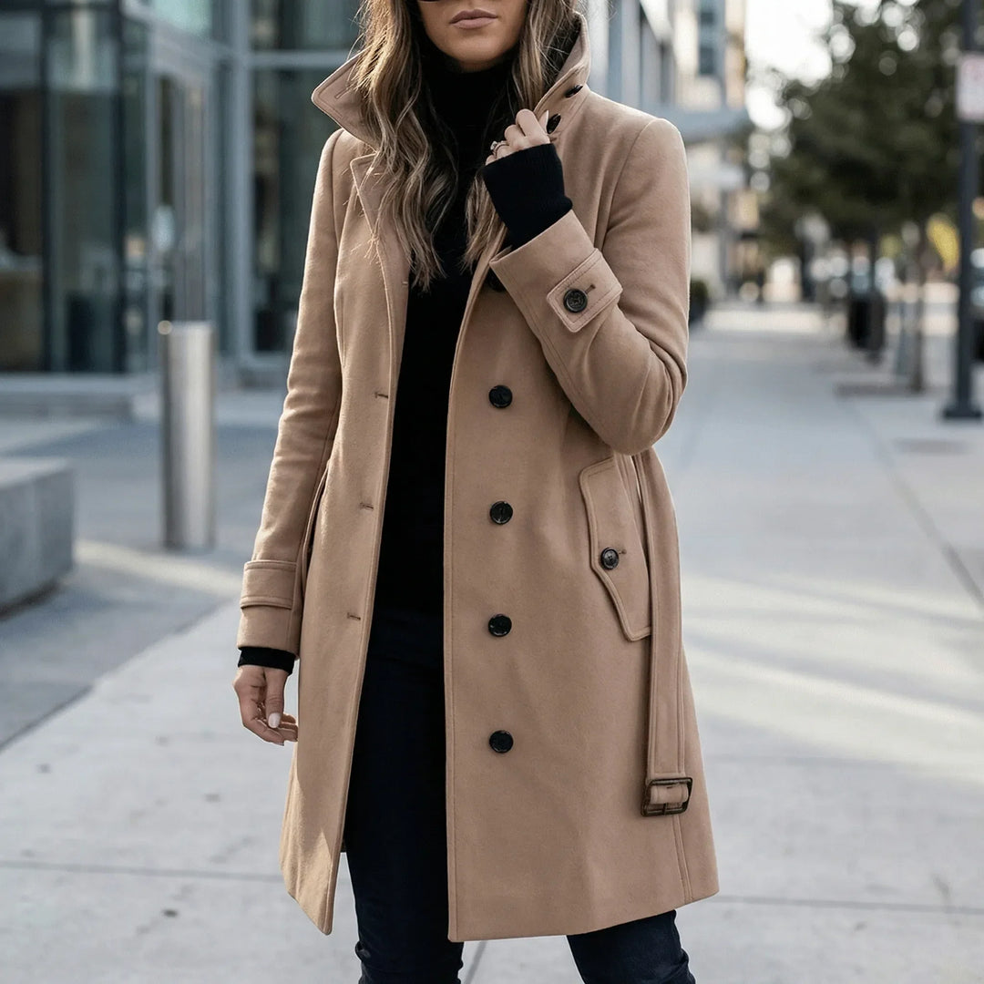 Langer Taillierter Trenchcoat - Alicia