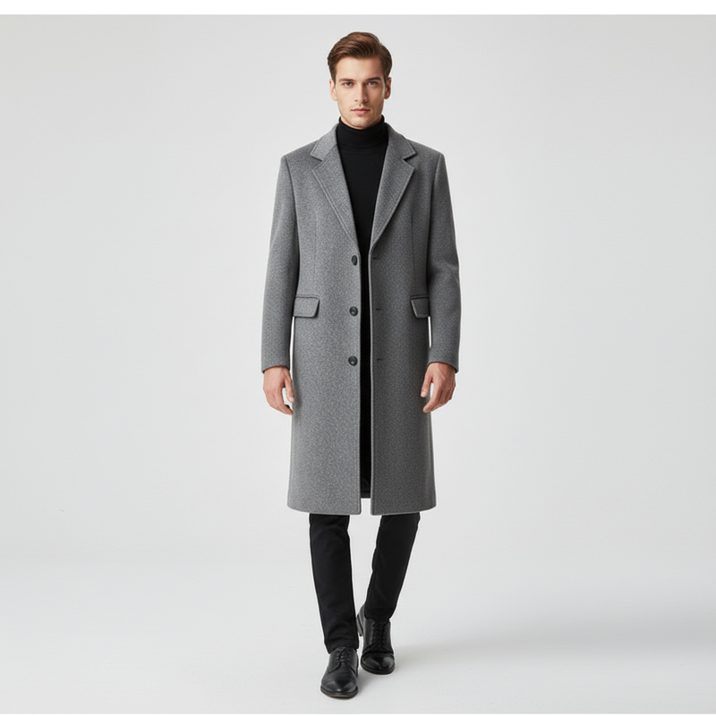Langer Wollmantel Für Herren -  Daniel