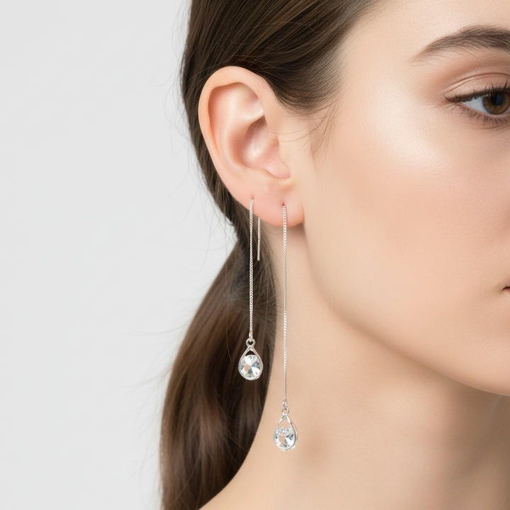Leichte Silberohrringe - TeardropShine 