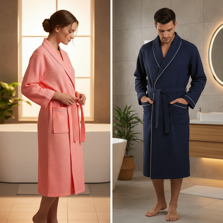 Leichte Waffle-Webart - LoungeChic