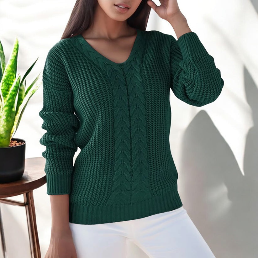 Lockergeschnittener Langarm-Pullover - Carla