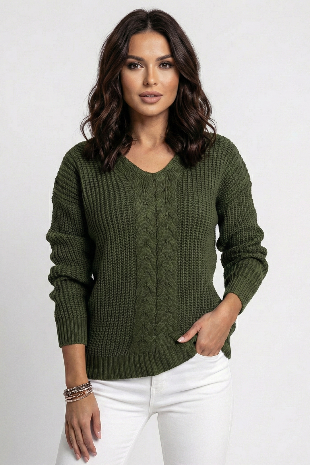 Lockergeschnittener Langarm-Pullover - Carla
