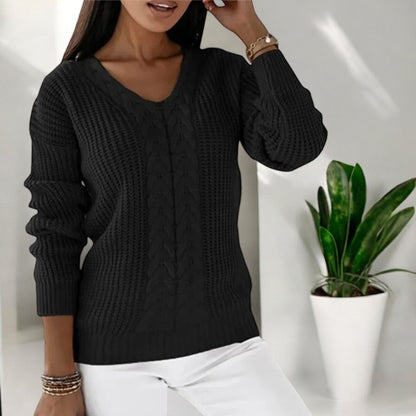 Lockergeschnittener Langarm-Pullover - Carla