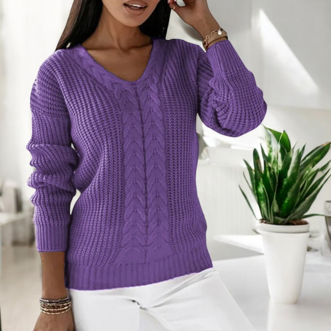 Lockergeschnittener Langarm-Pullover - Carla