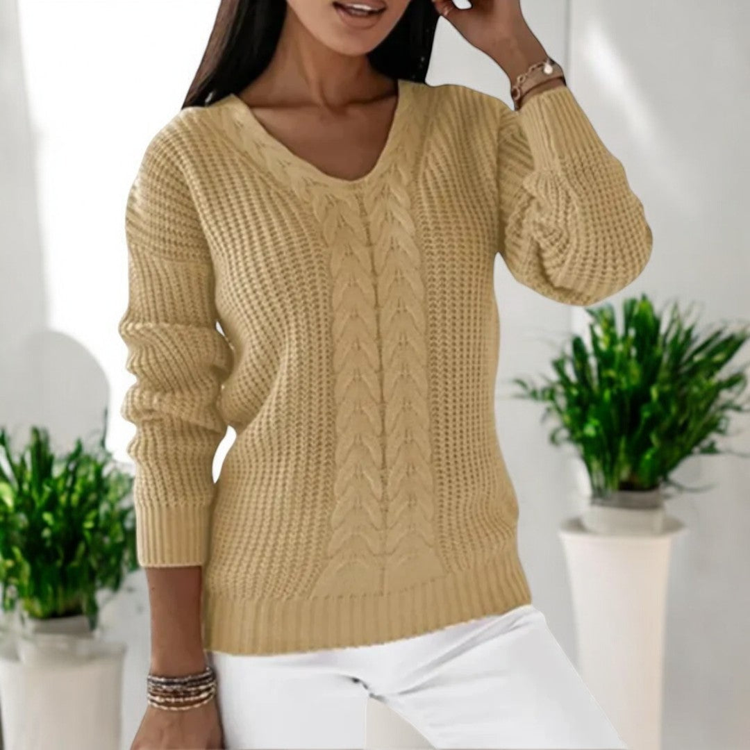 Lockergeschnittener Langarm-Pullover - Carla
