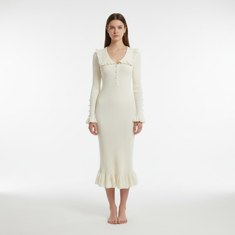 Maxikleid Mit Rüschen -  Ursula