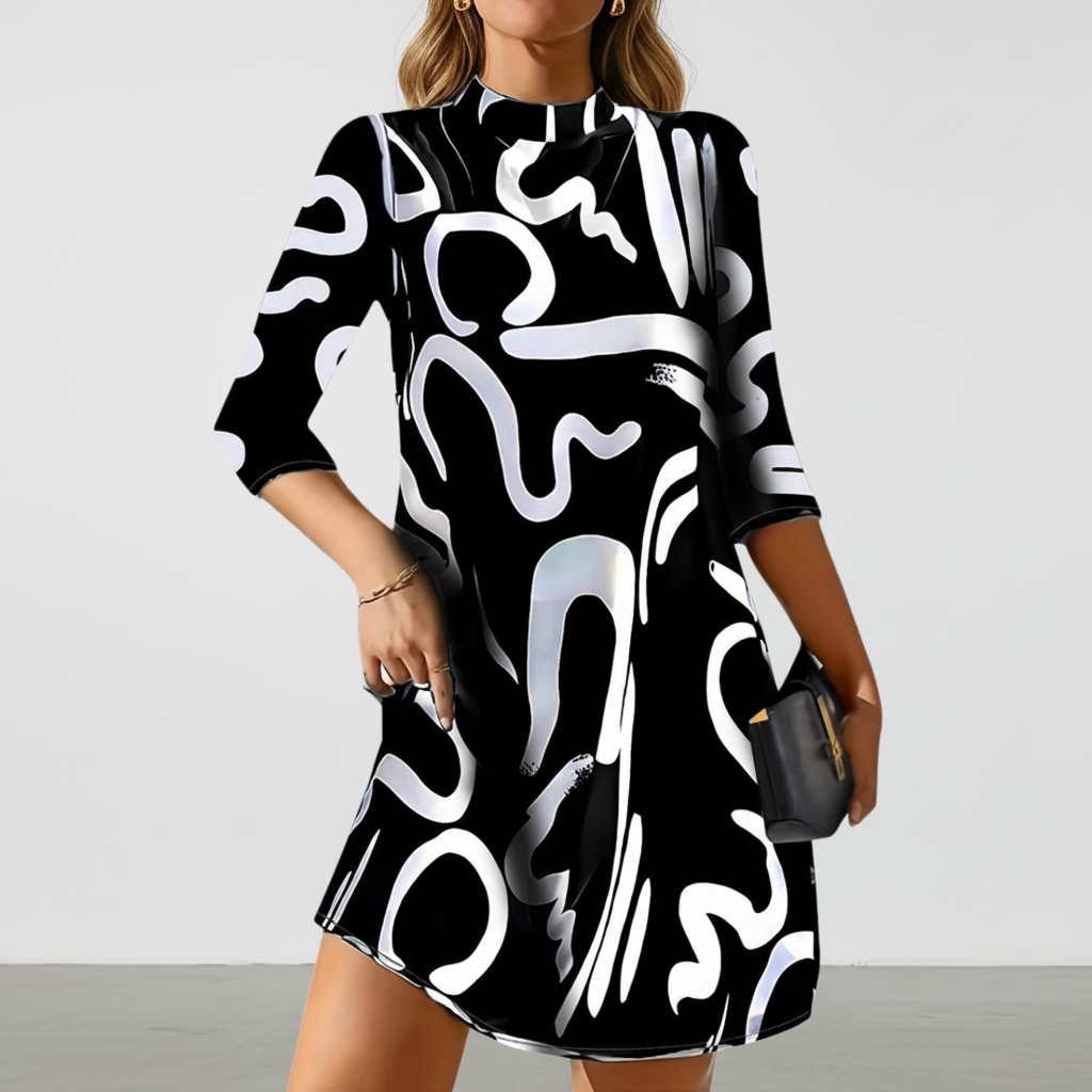 Mini Kleid Mit Langen Ärmeln -  Nina