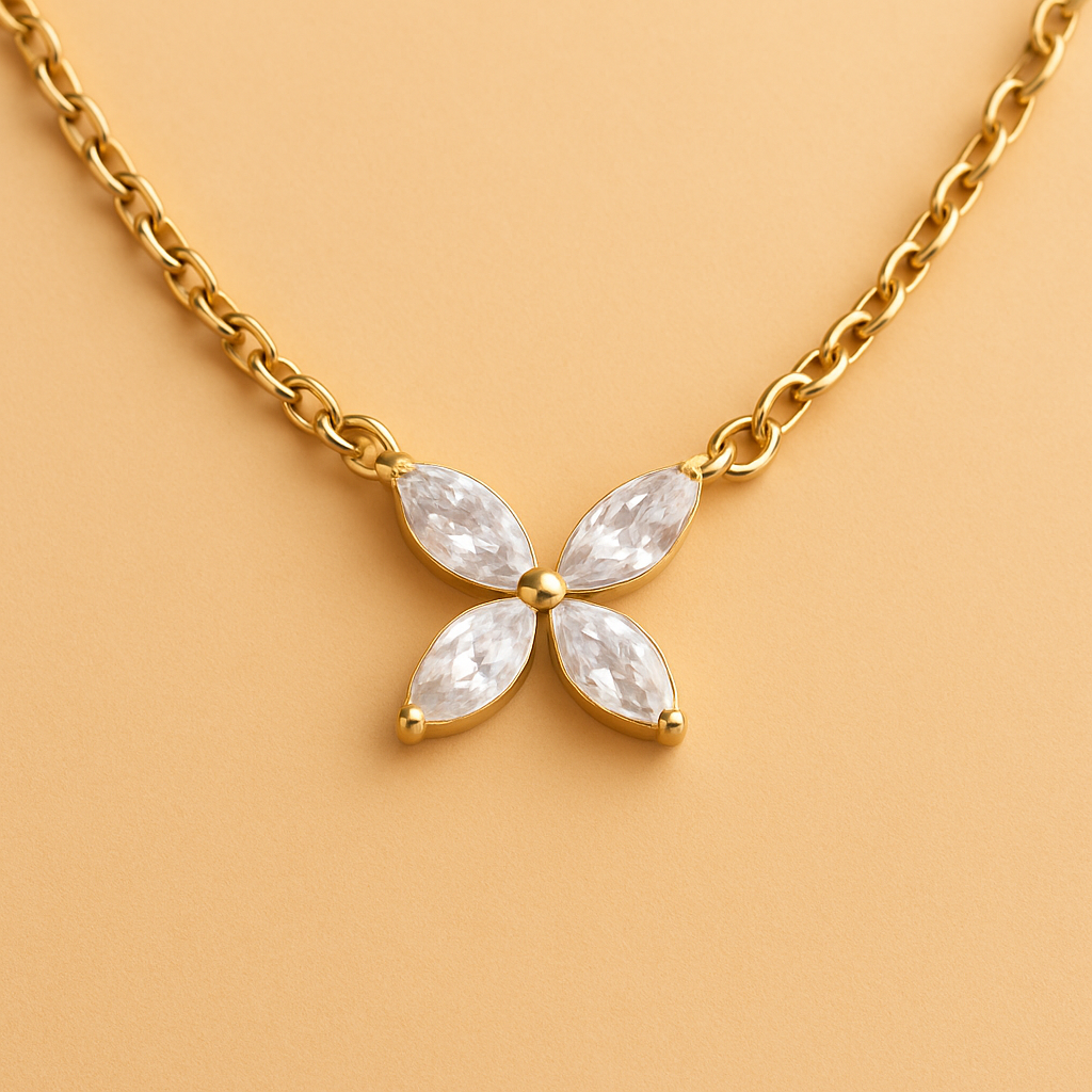 Moissanit Eye-Cut Halskette – Eleganz in Vollendung