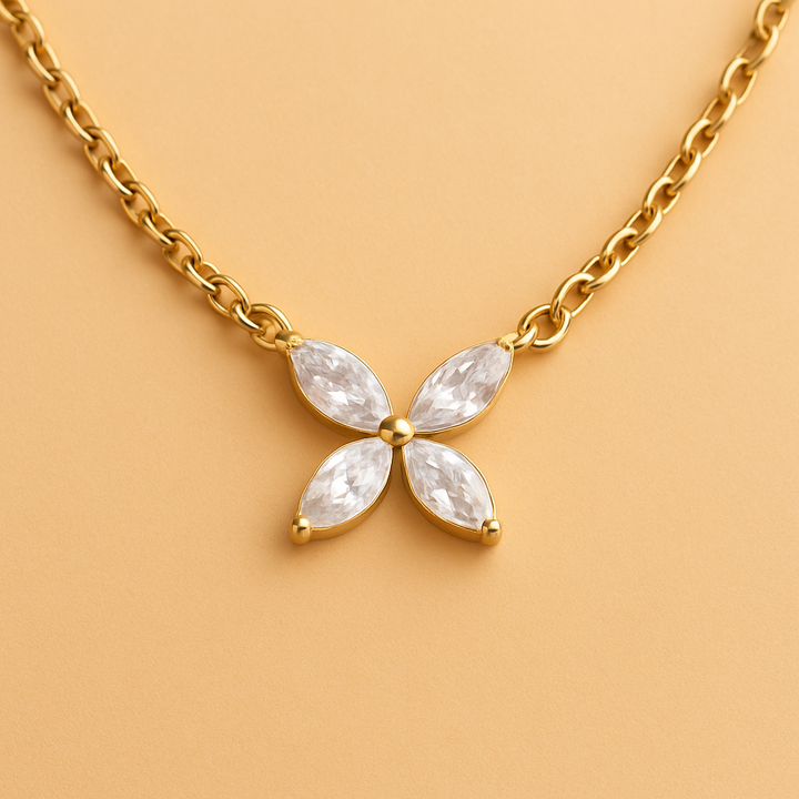 Moissanit Eye-Cut Halskette – Eleganz in Vollendung