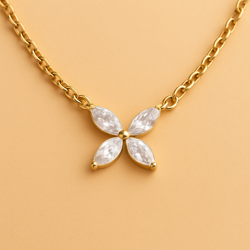 Moissanit Eye-Cut Halskette – Eleganz in Vollendung