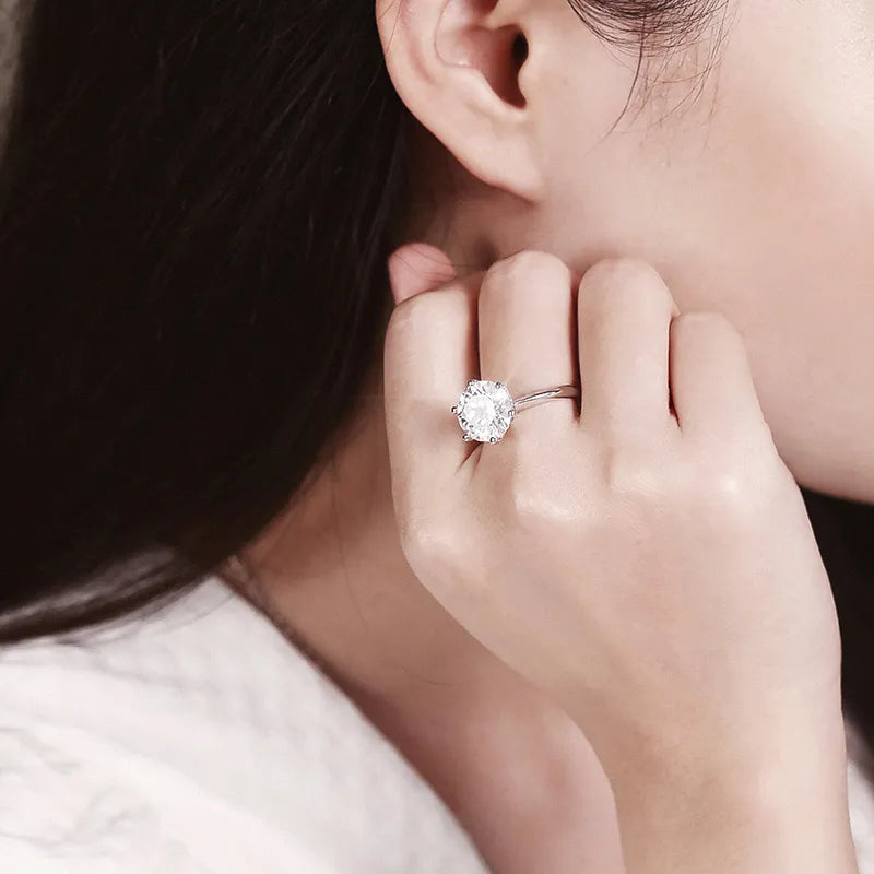 Moissanit Ring - SparkleMoment 