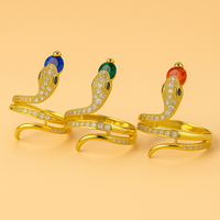 Mystische Zirkonia-Schlangenring – Symbol für Eleganz und Transformation