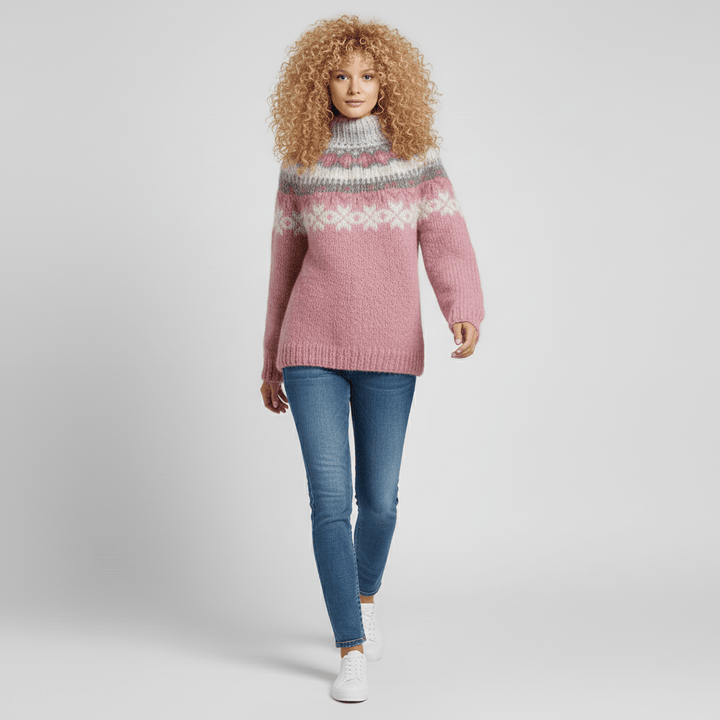 Nordisch Inspirierter Winterstrickpullover - Paula
