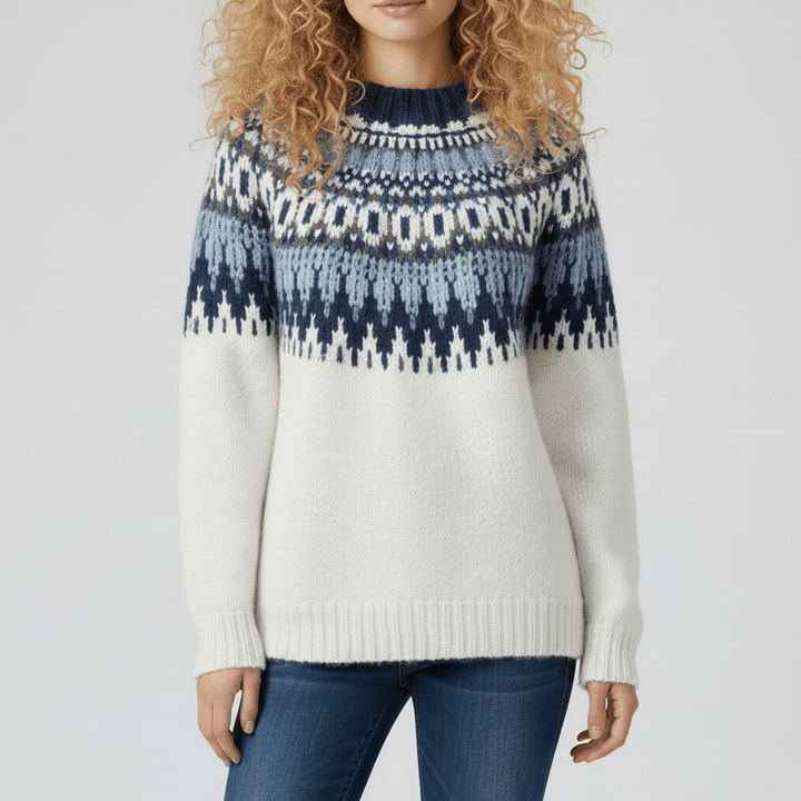 Nordisch Inspirierter Winterstrickpullover - Paula