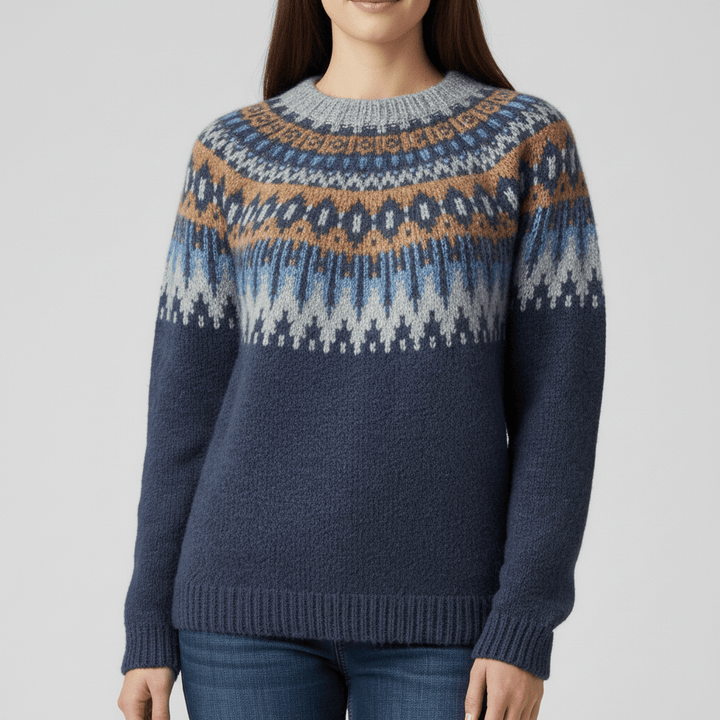 Nordisch Inspirierter Winterstrickpullover - Paula