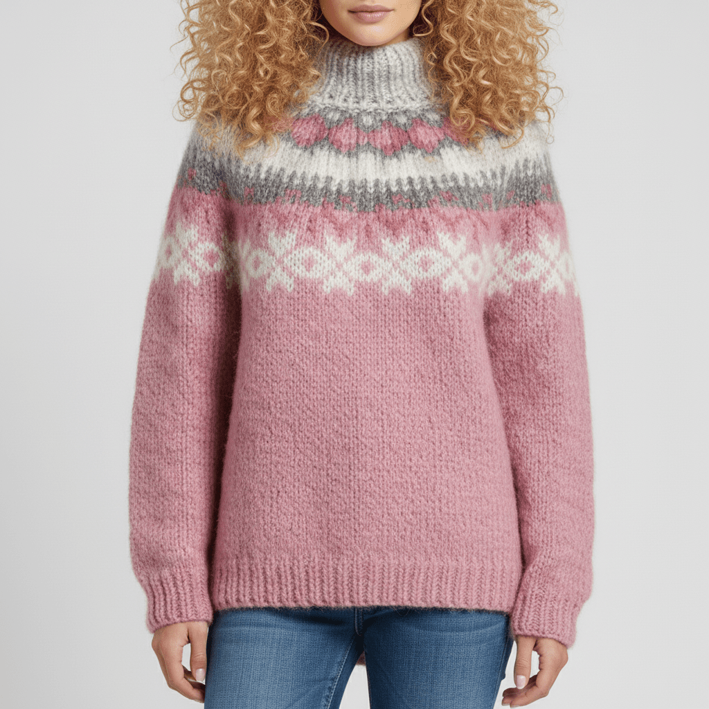 Nordisch Inspirierter Winterstrickpullover - Paula