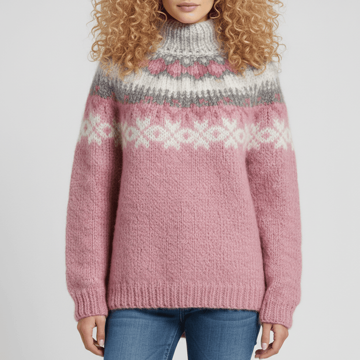 Nordisch Inspirierter Winterstrickpullover - Paula