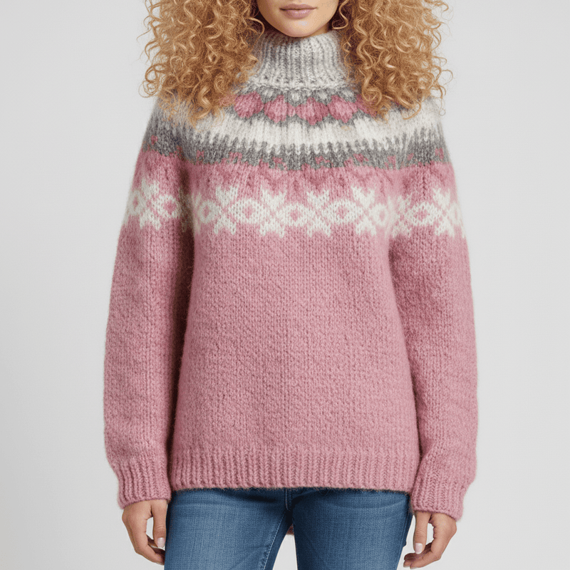 Nordisch Inspirierter Winterstrickpullover - Paula