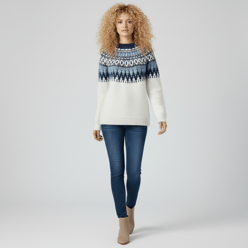 Nordisch Inspirierter Winterstrickpullover - Paula