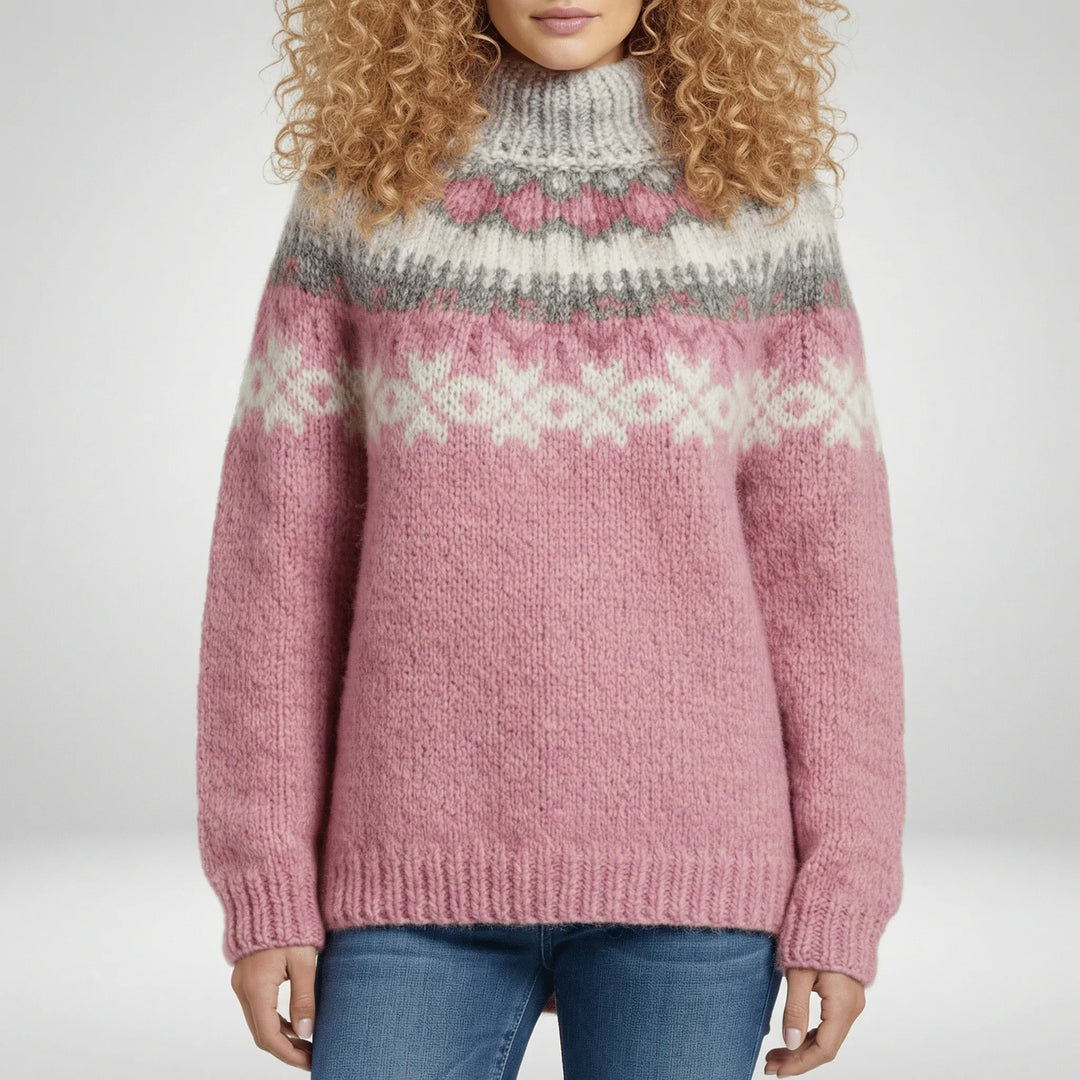 Nordisch Inspirierter Winterstrickpullover - Paula