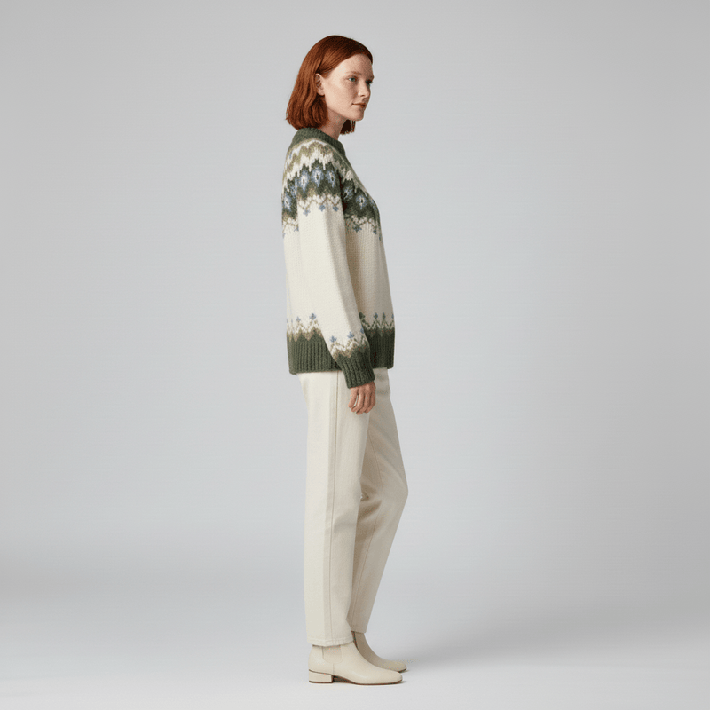 Nordisch Inspirierter Winterstrickpullover - Paula