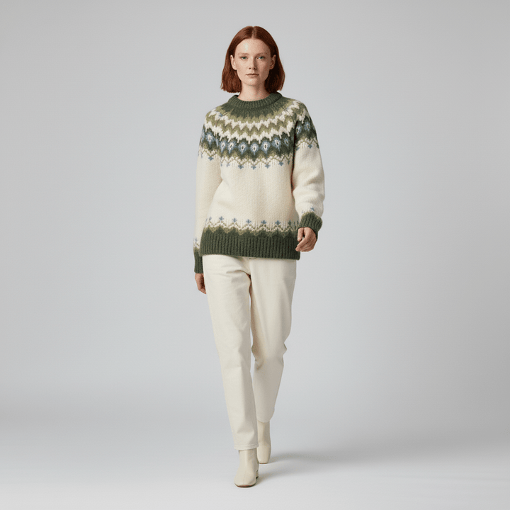 Nordisch Inspirierter Winterstrickpullover - Paula