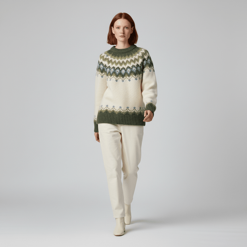 Nordisch Inspirierter Winterstrickpullover - Paula