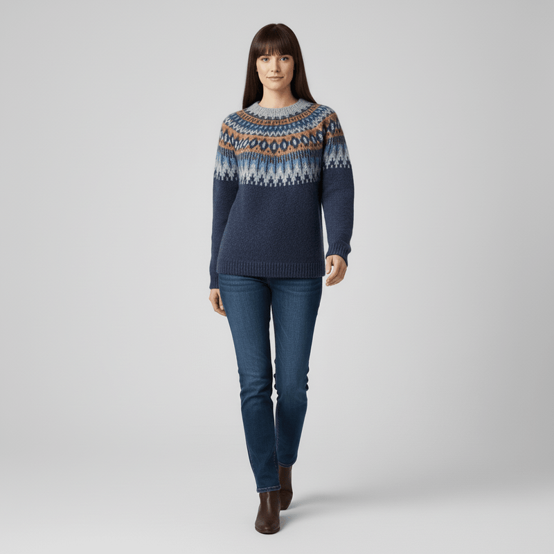 Nordisch Inspirierter Winterstrickpullover - Paula
