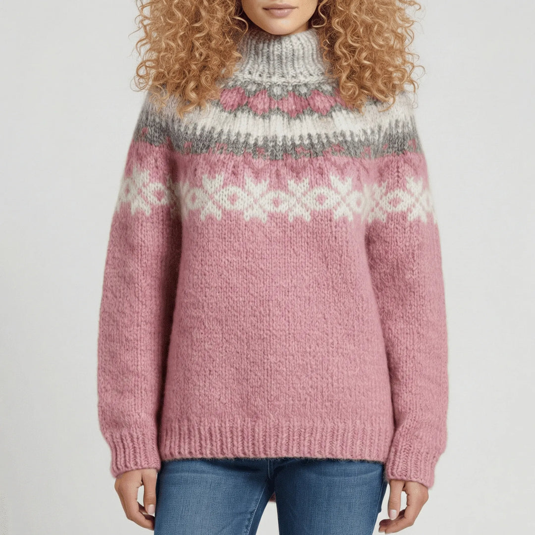 Nordisch Inspirierter Winterstrickpullover - Paula