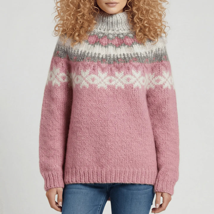 Nordisch Inspirierter Winterstrickpullover - Paula