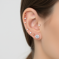 Ohrstecker Aus Titanstahl - ZirconiaPearl 